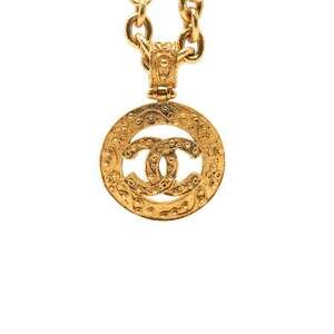 Chanel Cc Logo Chain Pendant Necklace #287804C14B